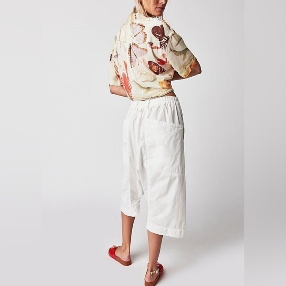 Free People, Marbella Cropped Harem Pants, White, XS, NWOT - Picture 5 of 12
